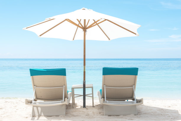 夏日海滩度假和度假场景图片下载