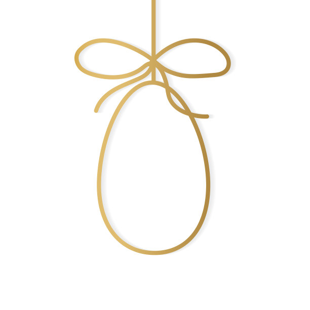 悬挂金色复活节彩蛋图片下载