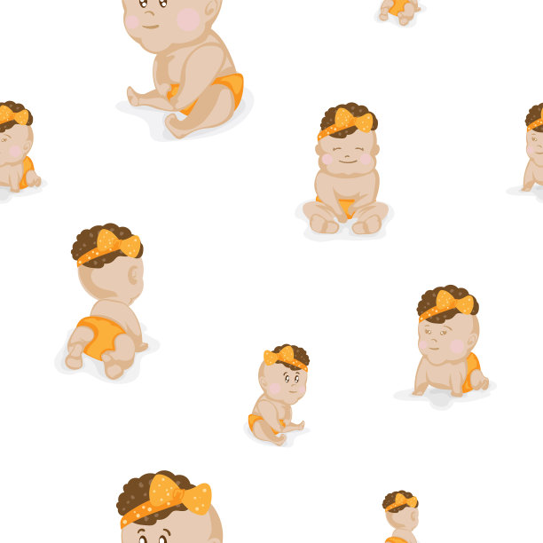 婴儿图形图案墙纸对象图片下载