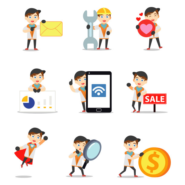 设定角色的男性怪物训练师在动画漫画。图片下载