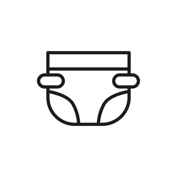 简易尿布线条图标图片下载