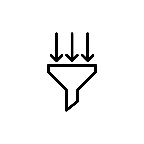 简单的漏斗线图标。图片下载