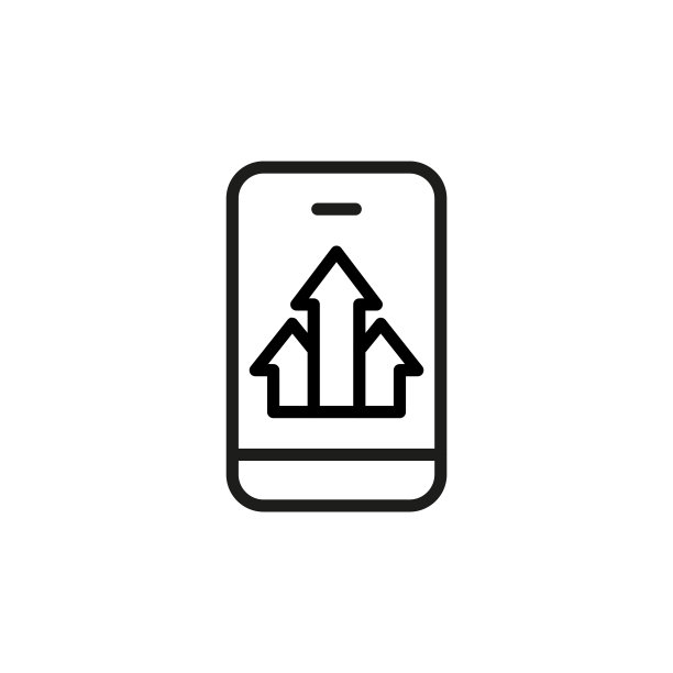 简约移动端数据分析线性图标图片下载