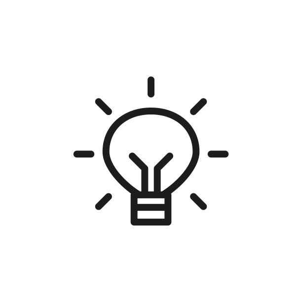 简单的灯泡线图标。图片下载