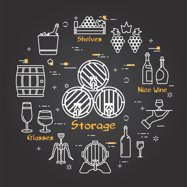 酿酒的旗帜。三个酒桶图片下载