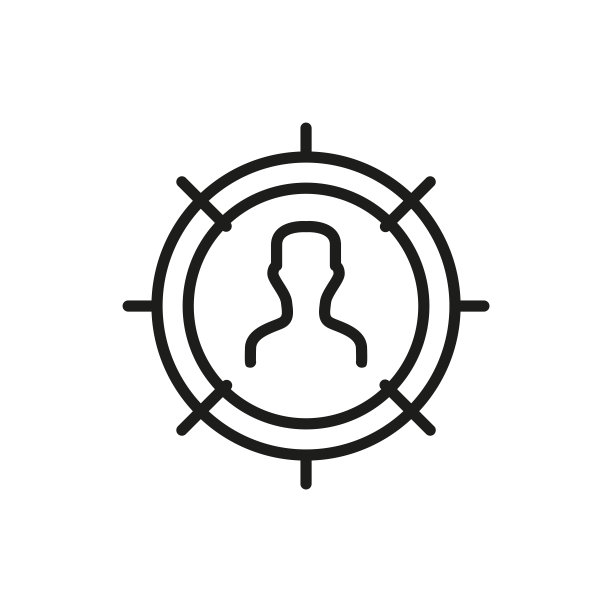 简约目标受众线条图标图片下载