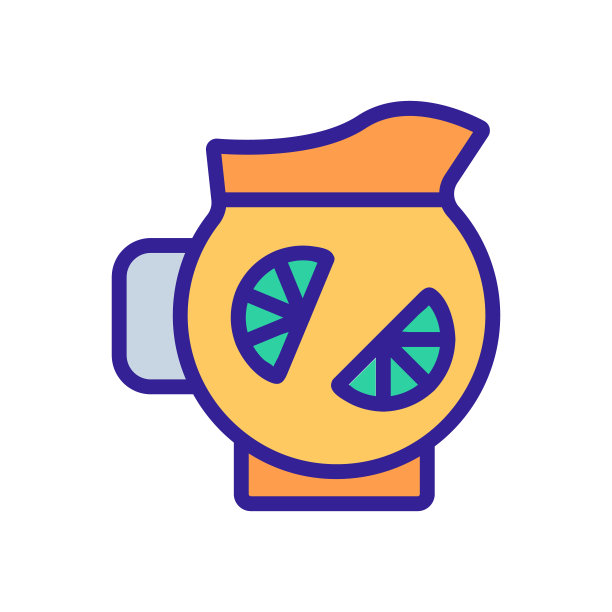 酸橙鸡尾酒图标向量。孤立轮廓符号插图图片下载