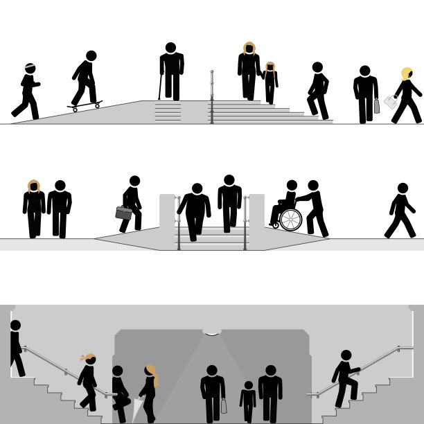 城市风景中的步行区图片下载