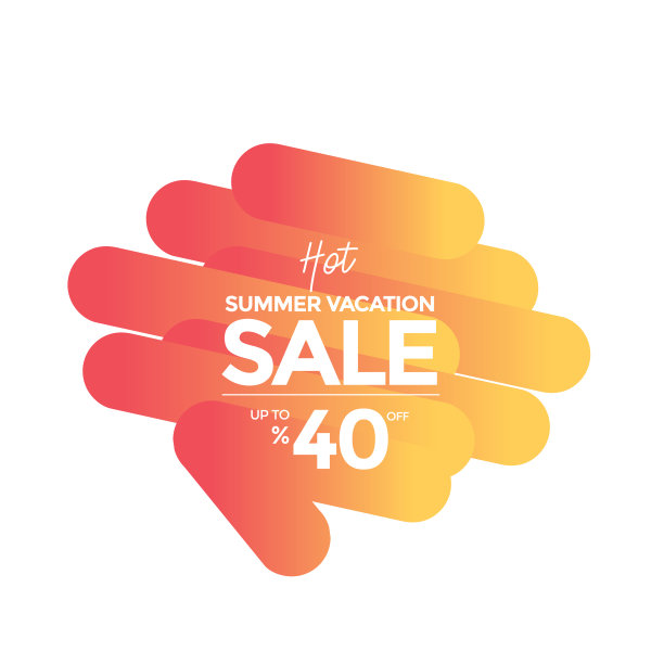 炎热的暑假销售旗帜库存插图图片下载