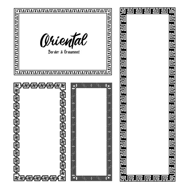 中国古典东方装饰框复古边框艺术装饰图片下载