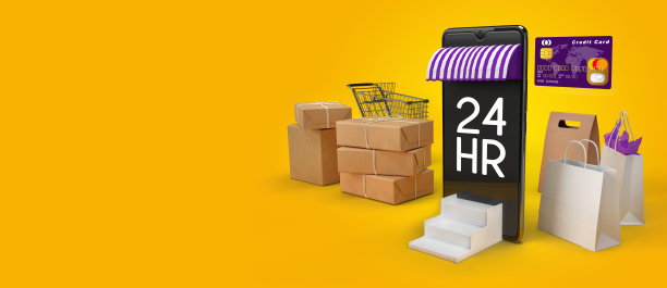 网上购物手机或移动与信用卡应用3d渲染图片下载