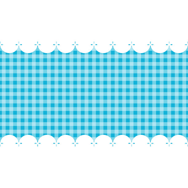 空白模板，布局:白色蕾丝条纹在蓝色格子背景，向量图片下载
