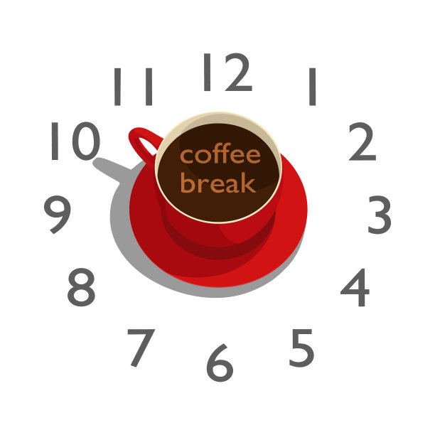 一杯咖啡就是一个日晷。图片下载