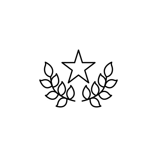 奖项、星星、花瓣图标。用于UI和UX的极简细线矢量奖励图标，适用于网站或移动应用图片下载
