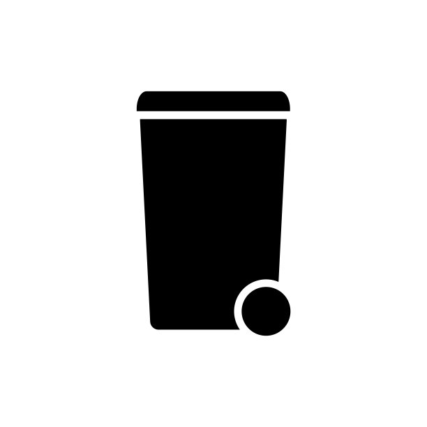 垃圾桶图标，白色背景上的logo图片下载