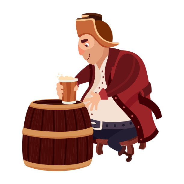 孤独的海盗在白啤酒上休息图片下载