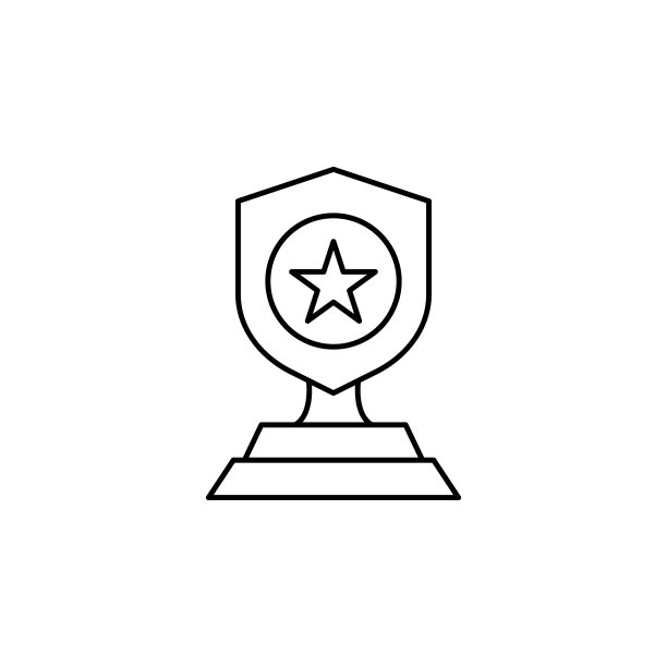星形奖图标，适用于UI和UX的细线条矢量图，网站或移动应用图片下载