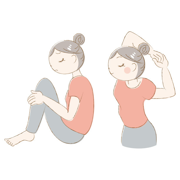 插图的一个女人做美容脱毛图片下载