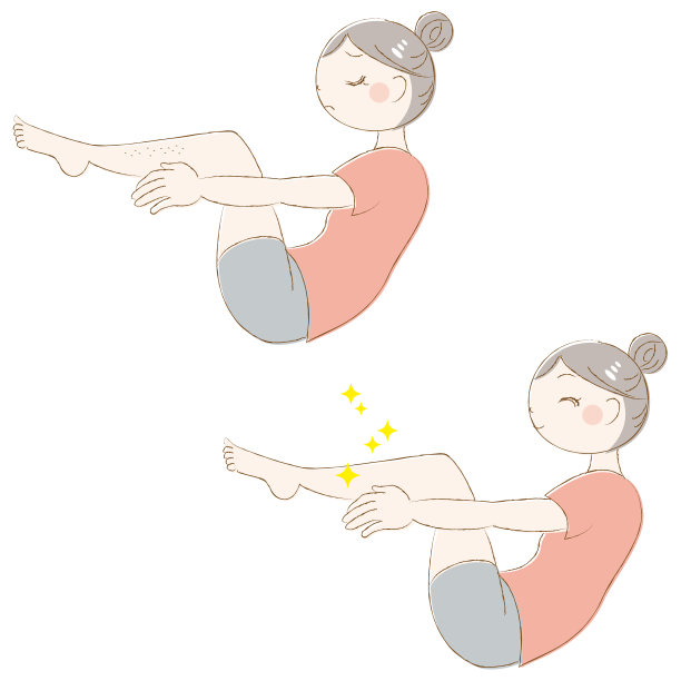 插图的一个女人做美容脱毛图片下载