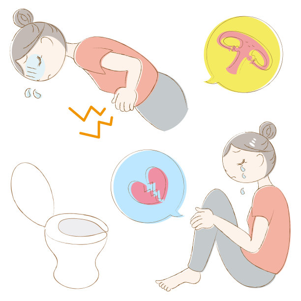 女人胃痛的苦楚和决心图片下载