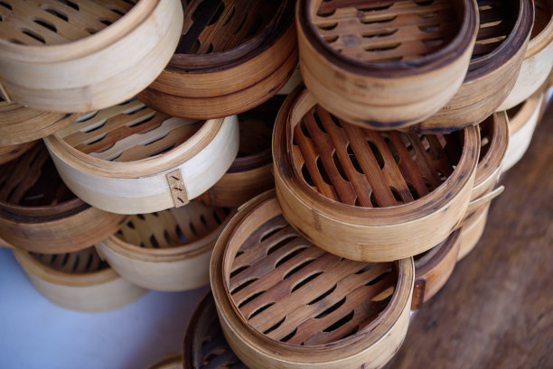 一组竹篮点心图片下载