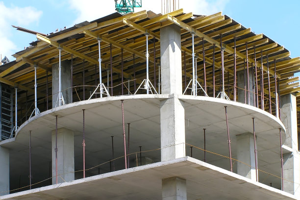 正在施工的水平模板地板图片下载