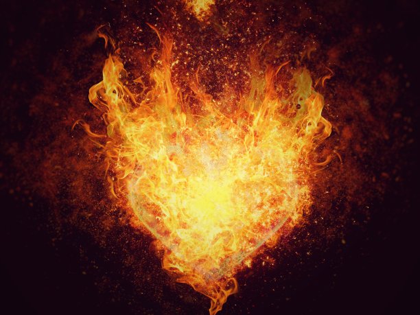 火球爆炸，碎片飞溅素材图片