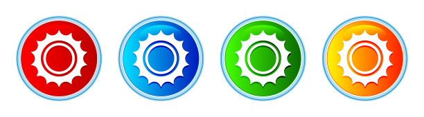 太阳图标玻璃圆形按钮设置说明图片下载