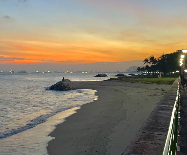 新加坡东海岸公园日落图片下载