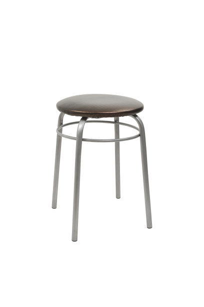 白色背景上的凳子，孤立的，工作室的灯光图片下载