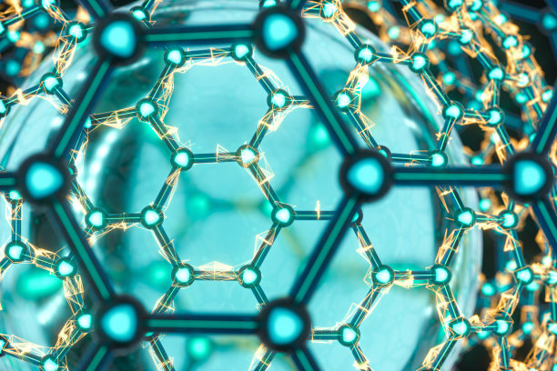 细胞与生物链，分子与抽象概念，三维渲染。图片下载