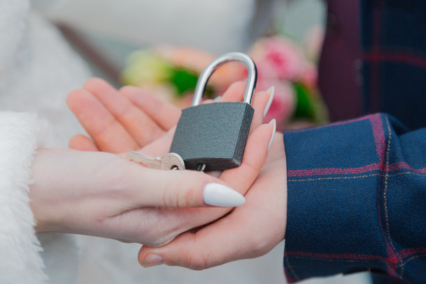 新人手中的精美锁具图片下载