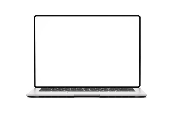 笔记本电脑隔离在白色背景图片下载