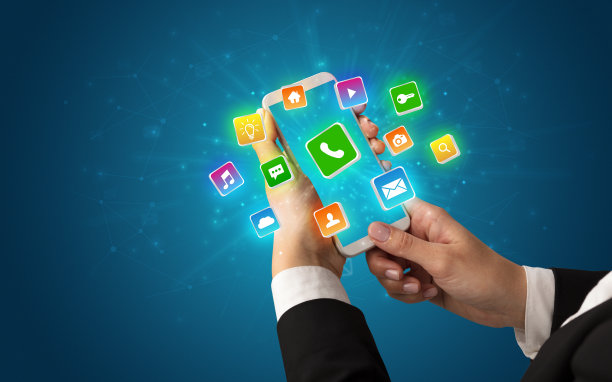 使用带有闪亮应用程序图标的手机图片下载