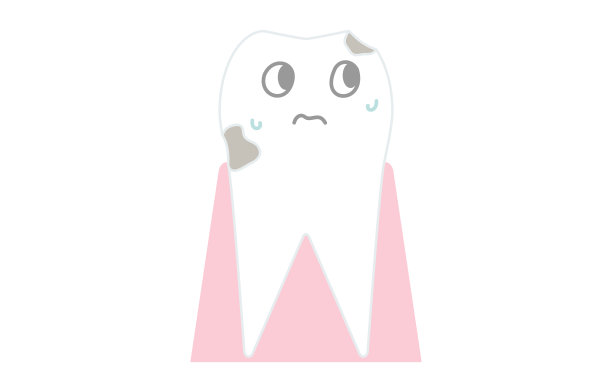 牙齿腐烂的过程中，牙齿表面开始融化图片下载