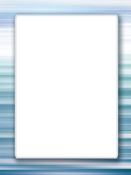 A4模型模板与大的白色垂直屏幕。彩色条纹边界。蓝色，绿色，青色，灰色背景。框架设计海报，传单，网页，演示图片下载