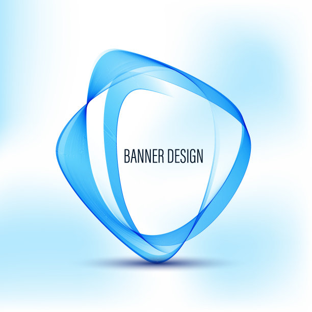 抽象蓝色漩涡圆矢量插图为您现代设计。圆形框架或带有文本位置的横幅。图片下载