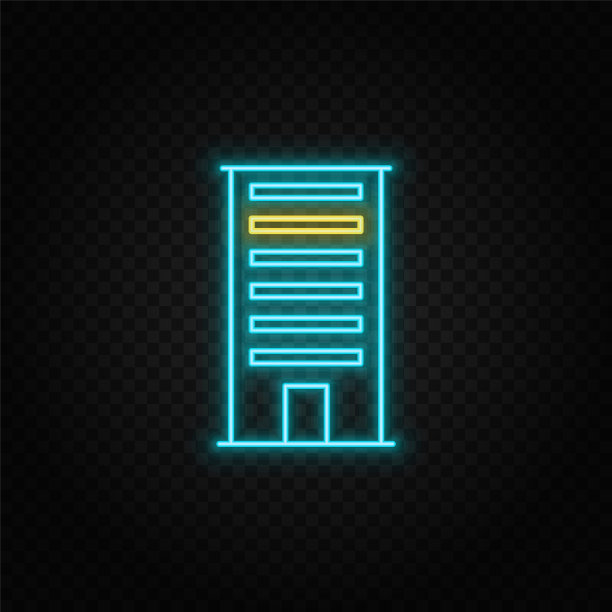 构建霓虹矢量图标。向量透明背景图片下载