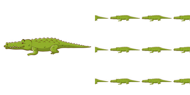 无缝背景设计与绿色鳄鱼图片下载