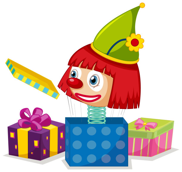 带快乐小丑头的盒子里的杰克图片下载