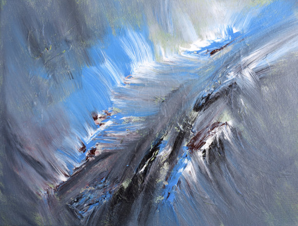 抽象绘画的背景。蓝色的河图片下载