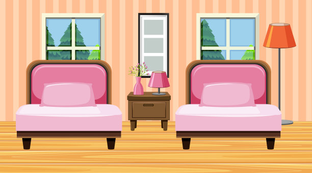 房间里有两把粉红色的大椅子图片下载