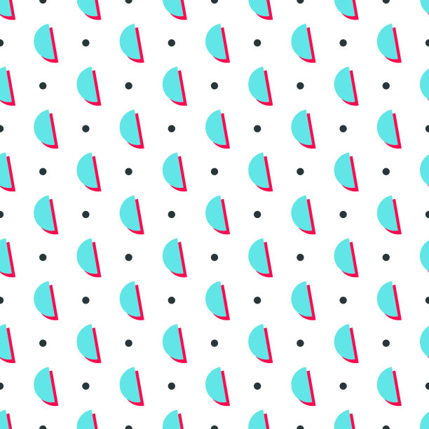 无缝矢量模式的彩色半圆。图片下载