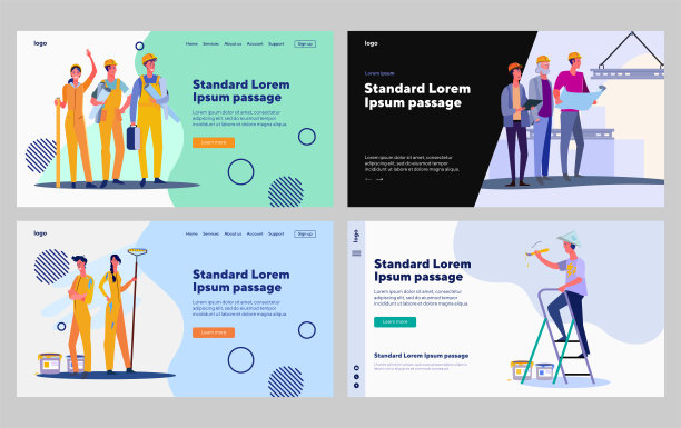 建筑工人们在工地上工作图片下载