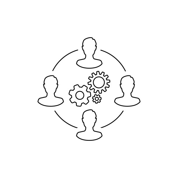 商务合作线性图标矢量图图片下载