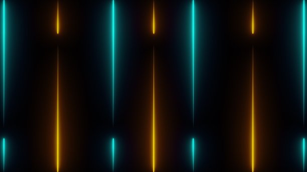 霓虹线背景，电脑生成三维网格渲染图片下载