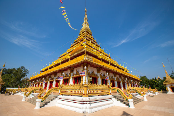 泰国孔敬府切提亚普敏寺的 Phrathat KhamKaen图片下载