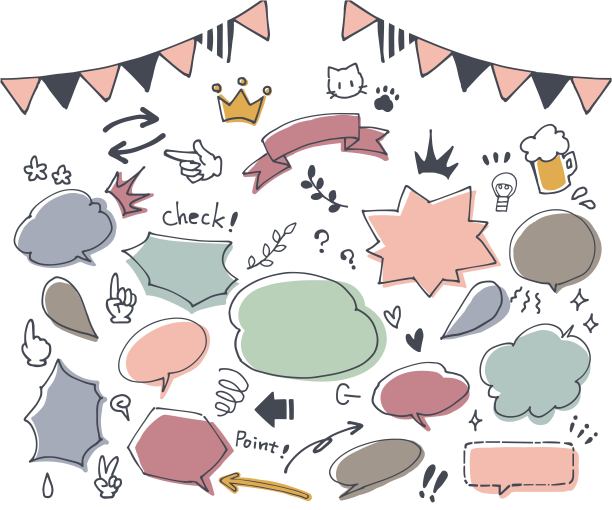 插图一套手写风语泡泡图片下载