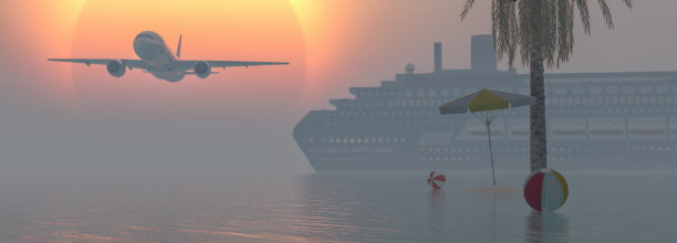 飞机、船、旅游用品图片下载