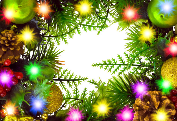 圣诞花环素材图片